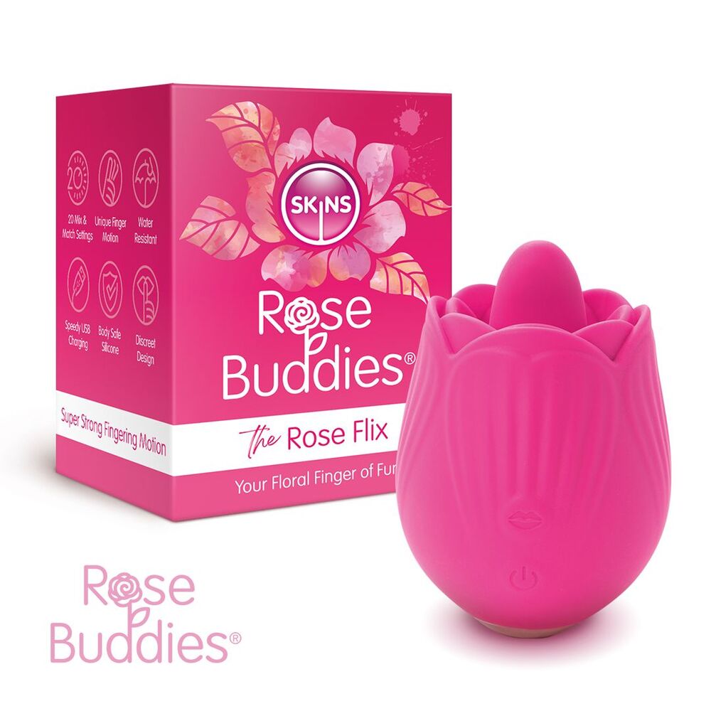 Skins Rose Buddies The Rose Sex Toy Flix Clitoral Massager Pink – Explore Enhanced Intimacy | Discreet UK Shipping