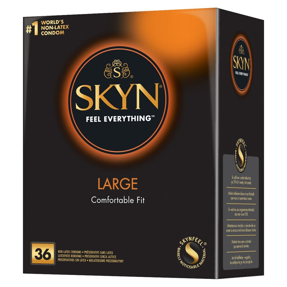 SKYN Latex Free Condoms Large 36 Pack – product image for adult pleasure and intimacy