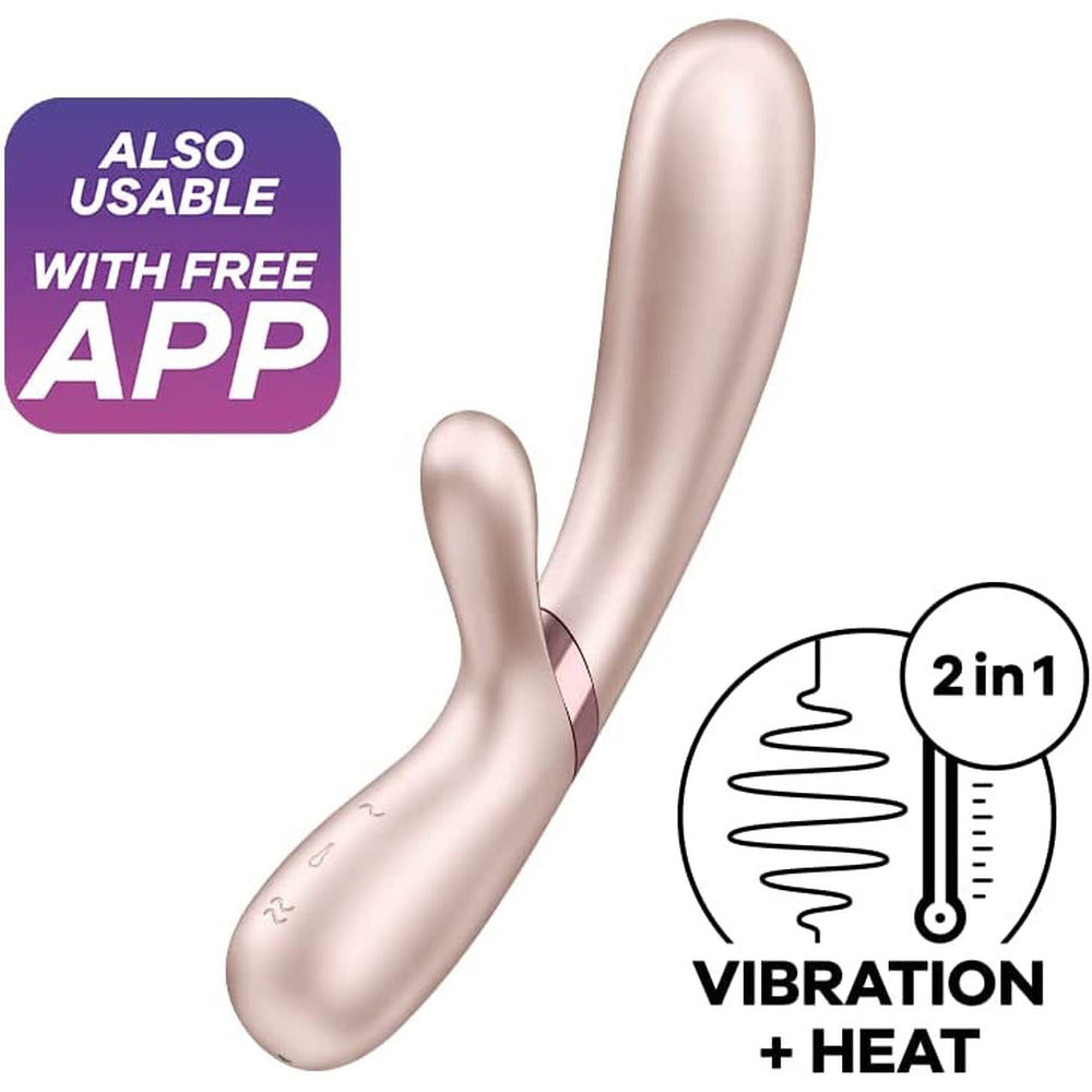 Satisfyer Hot Lover Warming Vibrator With App Control Pink – Powerful Rechargeable Vibrator for Intense Pleasure | UK Exclusive