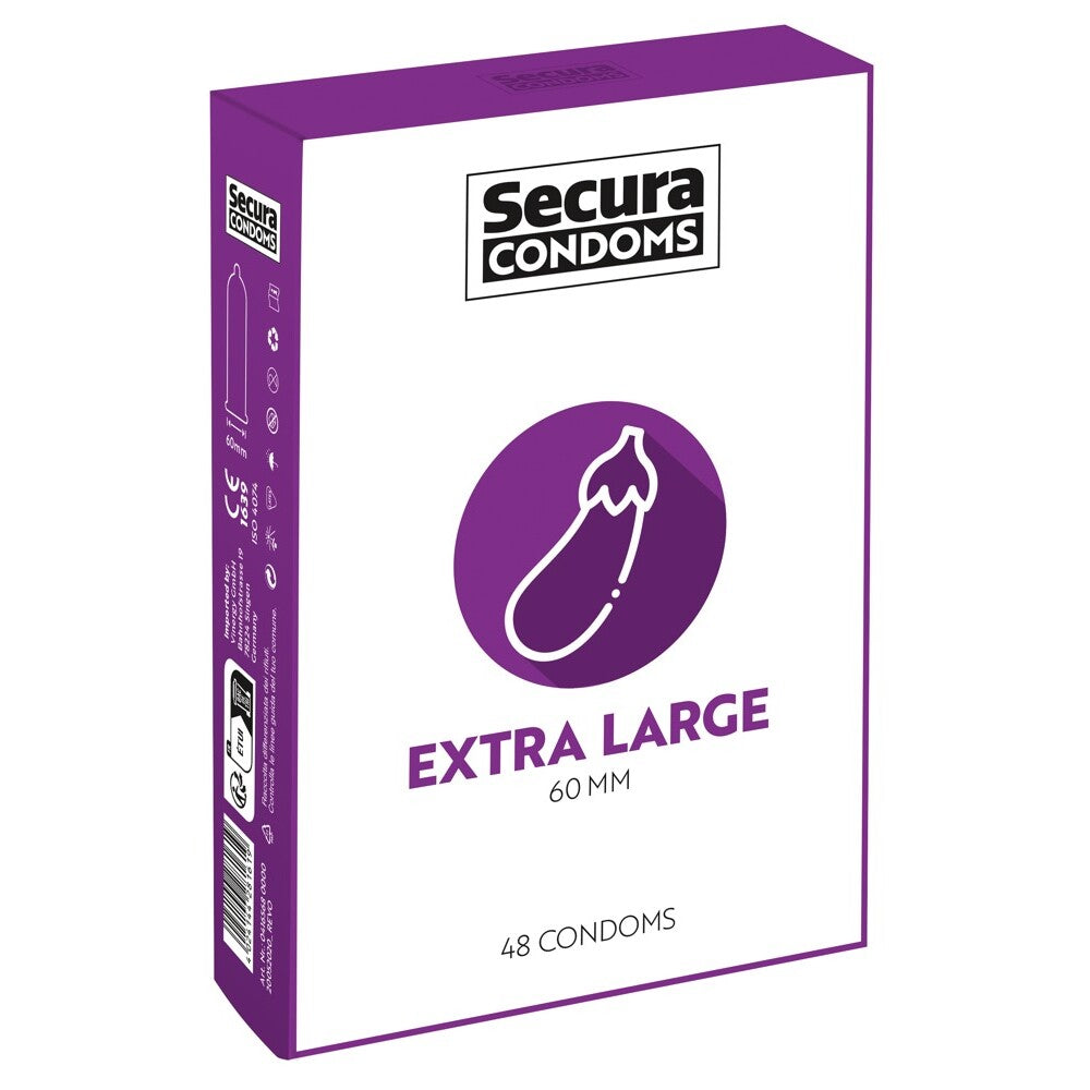 Secura Condoms 48 Pack Extra Large – product image for adult pleasure and intimacy