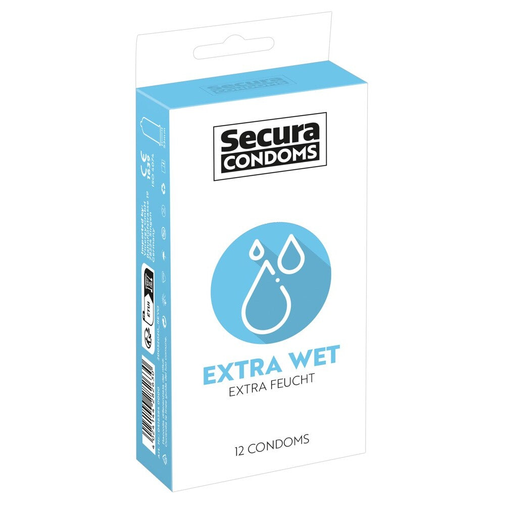 Secura Condoms 12 Pack Extra Wet – product image for adult pleasure and intimacy
