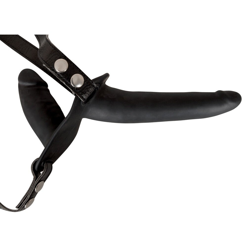 Black Double Dildo Strap On – product image for adult pleasure and intimacy