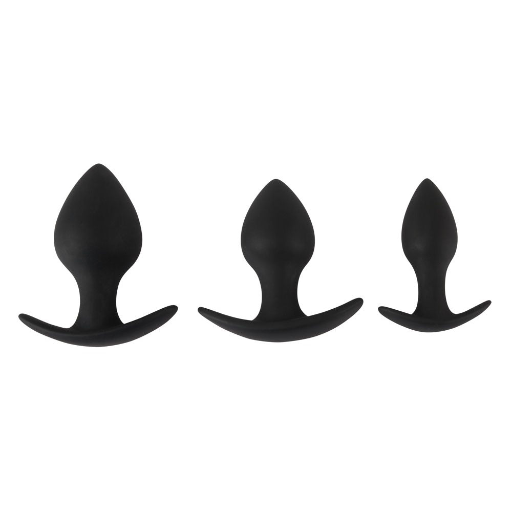Black Velvet Silicone Three Piece Anal Training Set – product image for adult pleasure and intimacy
