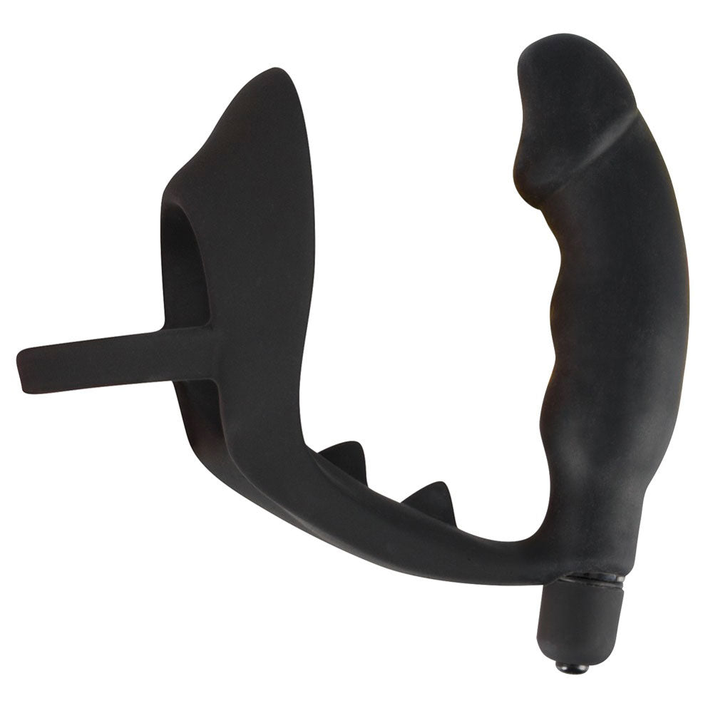 Black Velvets Cock Ring And Vibrating Anal Plug – product image for adult pleasure and intimacy