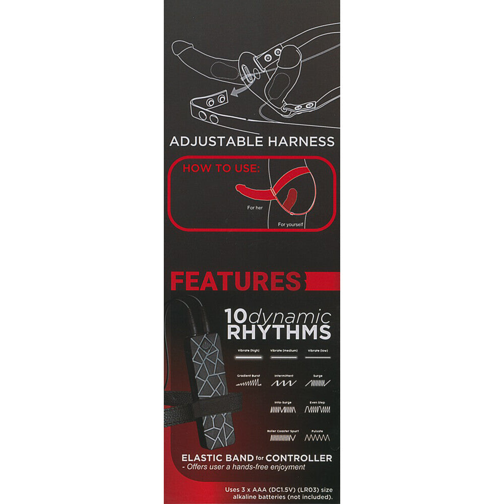 Double Thruster Vibrating Double Ended Dildo With Harness – Explore Enhanced Intimacy | Discreet UK Shipping