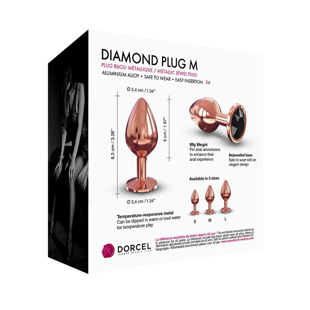 Dorcel Diamond Butt Plug Rose Gold Medium – Explore Enhanced Intimacy | Discreet UK Shipping