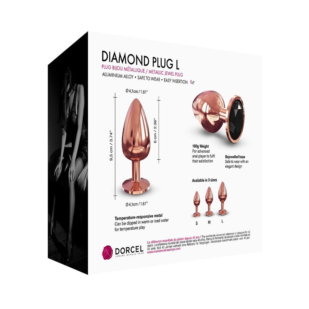 Dorcel Diamond Butt Plug Rose Gold Large – Explore Enhanced Intimacy | Discreet UK Shipping