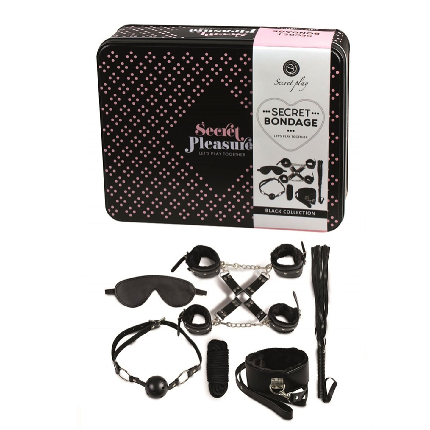 Secret Bondage Kit Black Collection – stylish clear adult toy set for couples