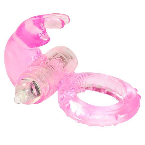 Pink Jelly Vibrating Rabbit Cock Ring – product image for adult pleasure and intimacy