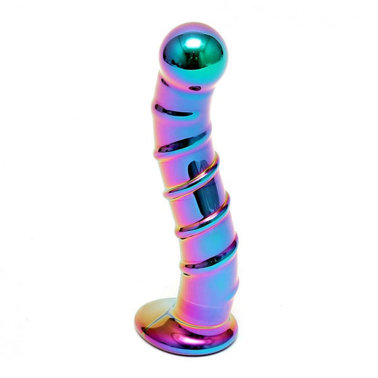 Sensual Multi Coloured Glass Nikita Dildo – product image for adult pleasure and intimacy