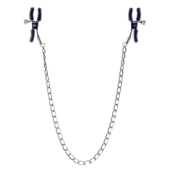 Squeeze And Please Nipple Clamps With Chain – product image for adult pleasure and intimacy