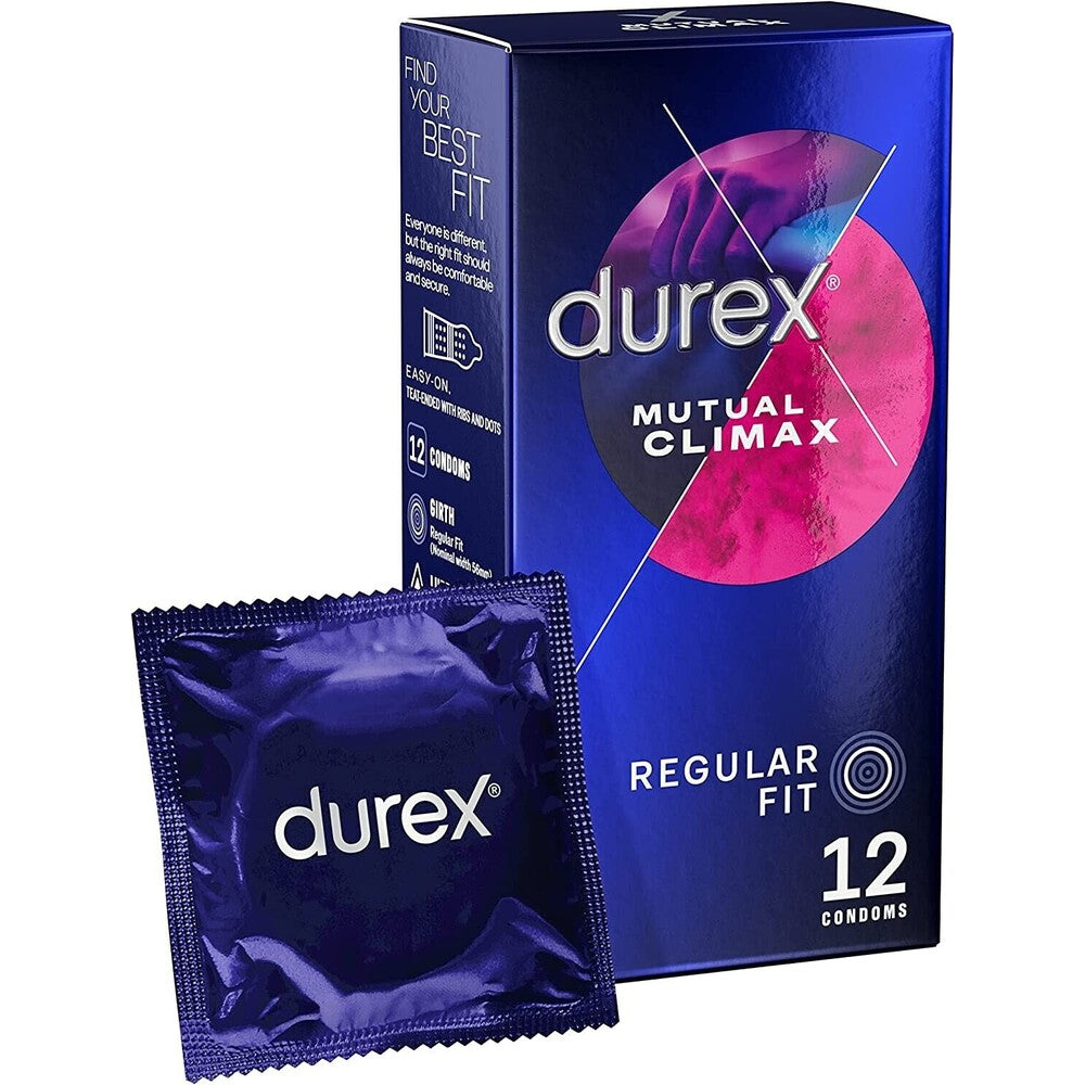 Durex Mutual Climax Regular Fit Condoms 12 Pack – product image for adult pleasure and intimacy