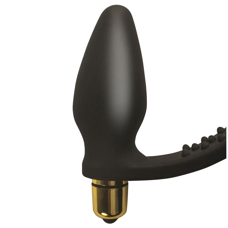 Rocks Off 7 Speed ROZen Cockring And Anal Plug Black – Explore Enhanced Intimacy | Discreet UK Shipping