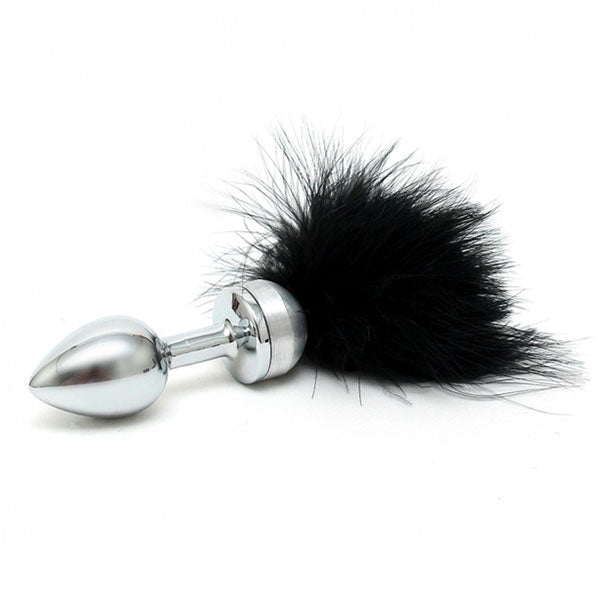 Small Butt Plug With Black Feathers – product image for adult pleasure and intimacy