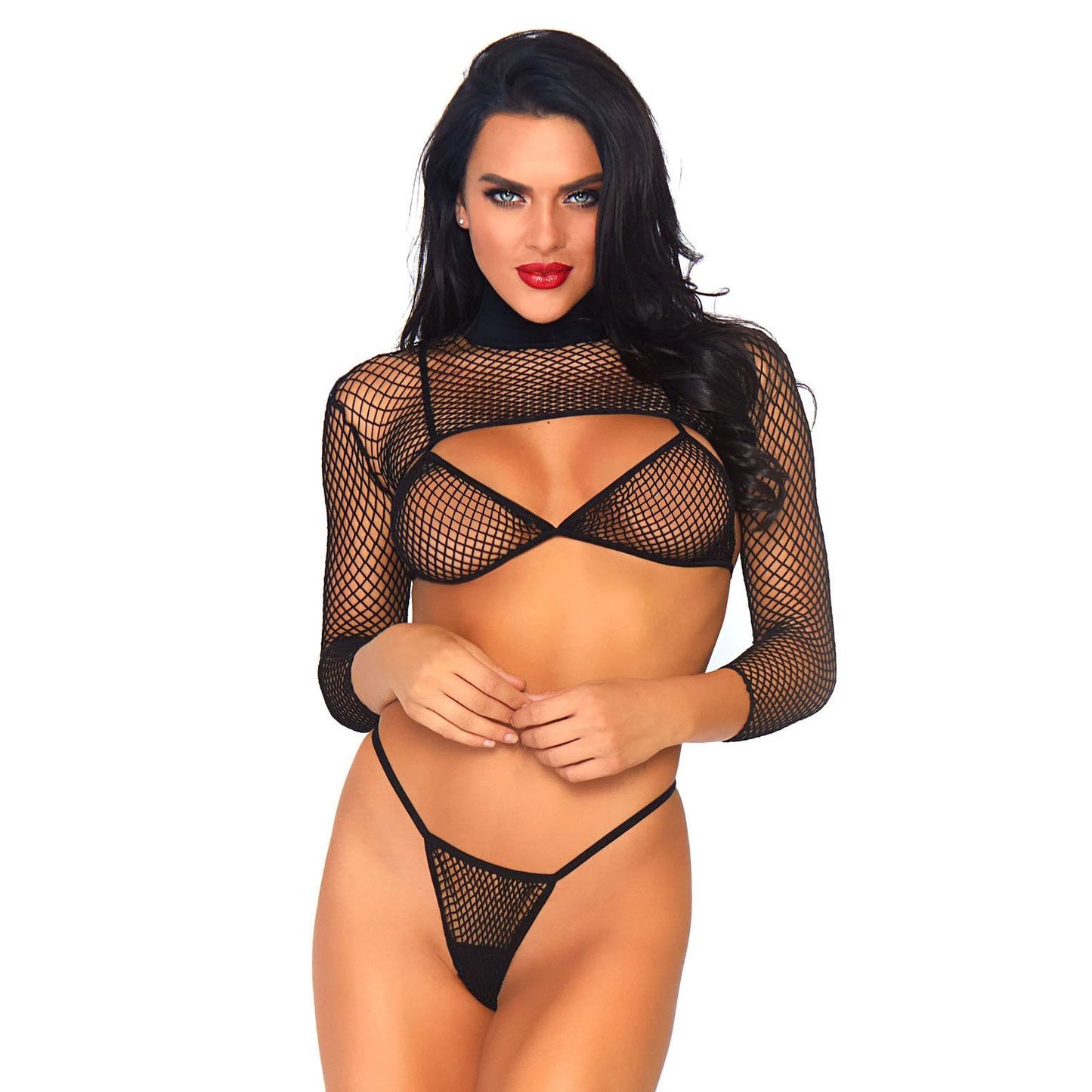 Leg Avenue Net Top, Thong And Bra UK 814 – product image for adult pleasure and intimacy