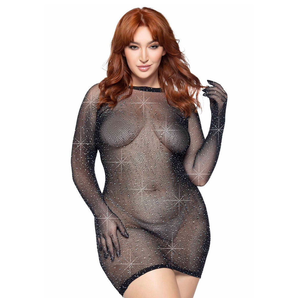 Leg Avenue Rhinestone Gloved Dress UK 14 to 18 – product image for adult pleasure and intimacy