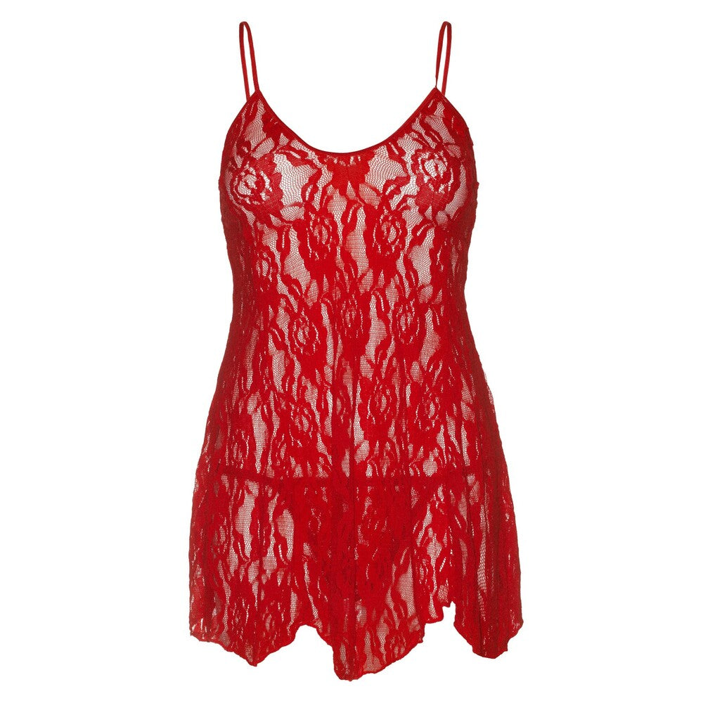 Leg Avenue Rose Lace Flair Chemise Red UK 14 to 18 – Explore Enhanced Intimacy | Discreet UK Shipping