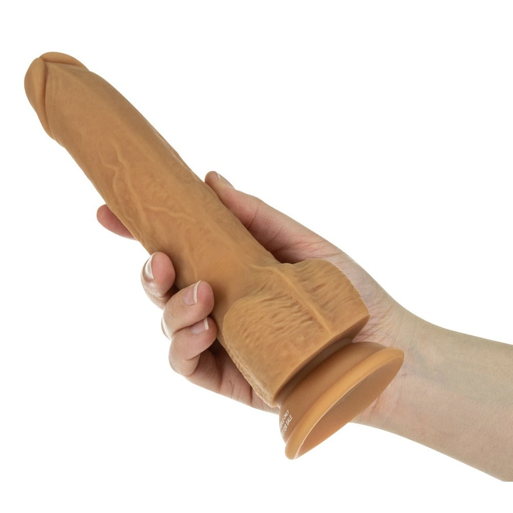 Naked Attraction 9 Inch Thrusting Dildo Caramel – Explore Enhanced Intimacy | Discreet UK Shipping