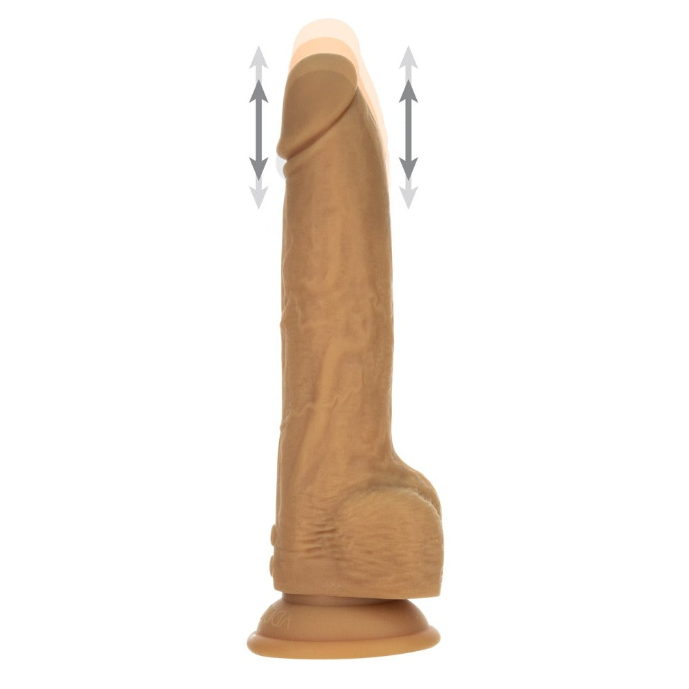 Naked Attraction 9 Inch Thrusting Dildo Caramel – Explore Enhanced Intimacy | Discreet UK Shipping
