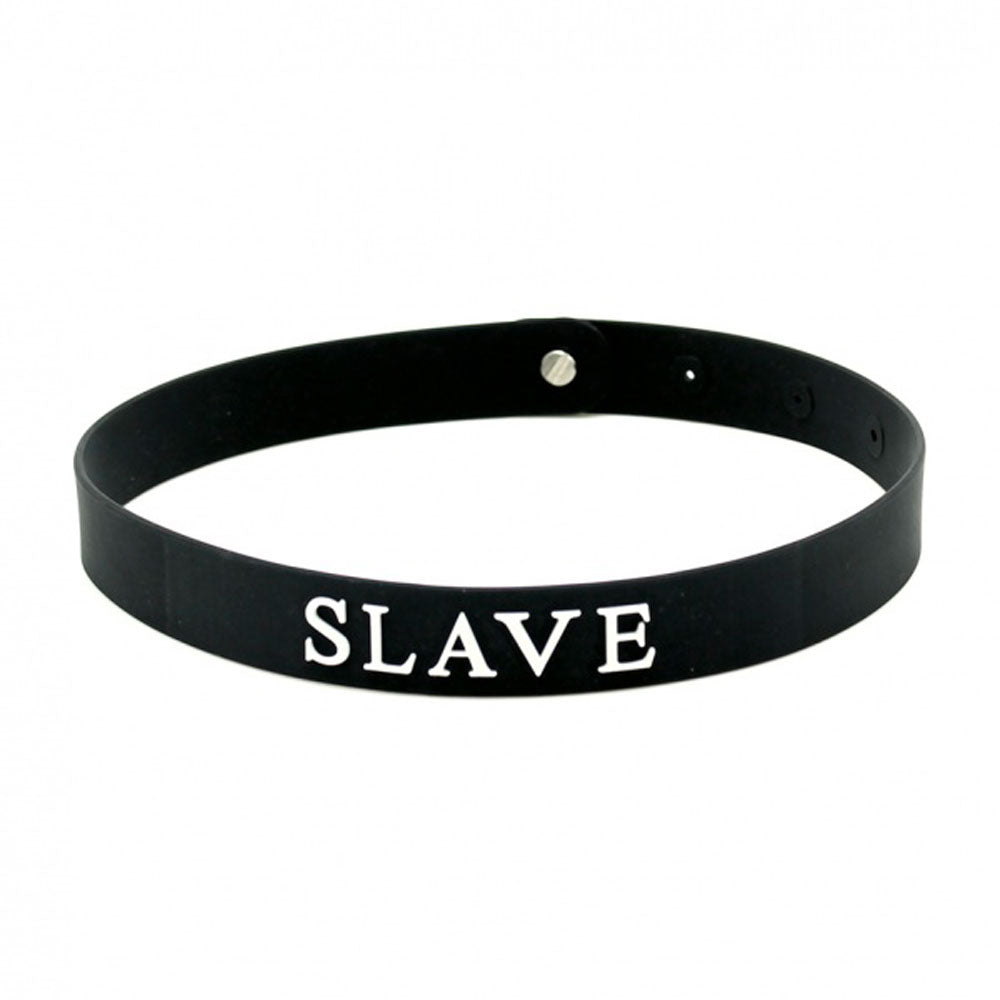 Black Silicone Slave Collar – product image for adult pleasure and intimacy