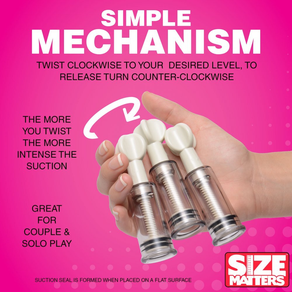 Max Twist Clit and Nipple Triple Sucker Set – Explore Enhanced Intimacy | Discreet UK Shipping