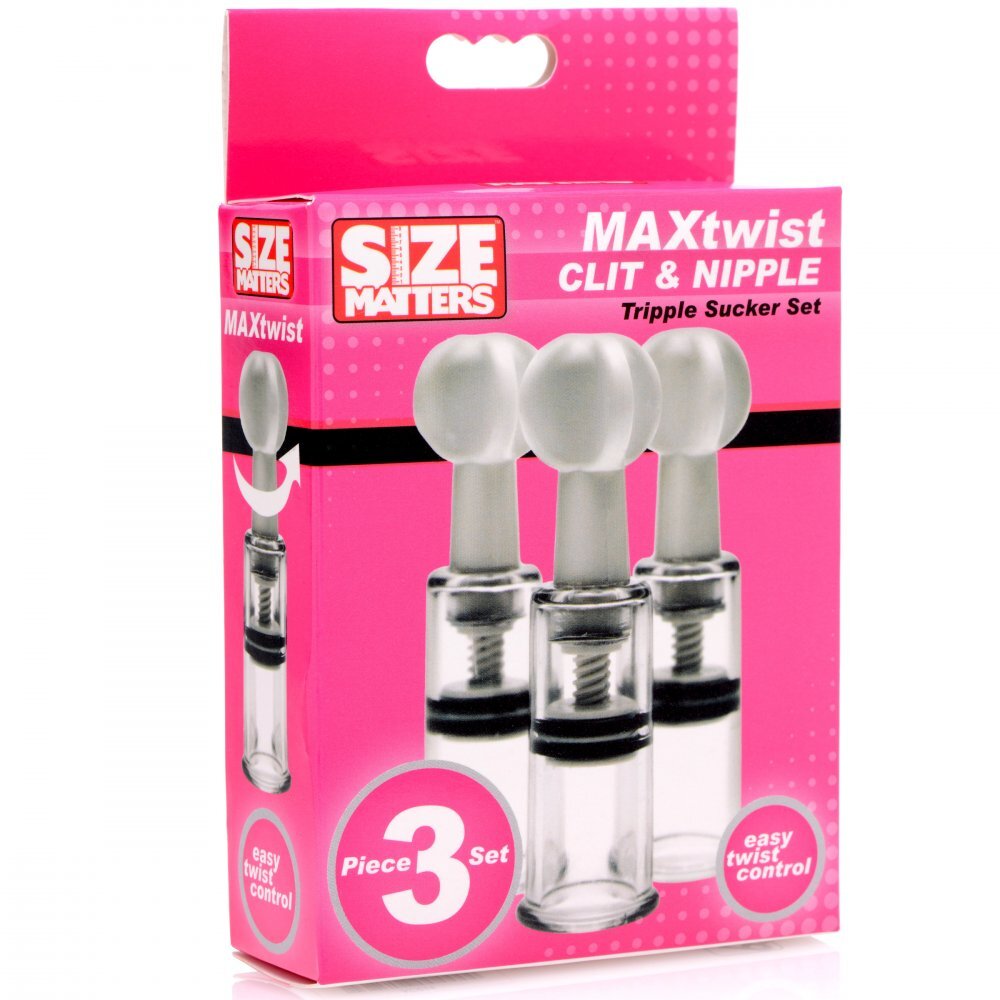 Max Twist Clit and Nipple Triple Sucker Set – Explore Enhanced Intimacy | Discreet UK Shipping