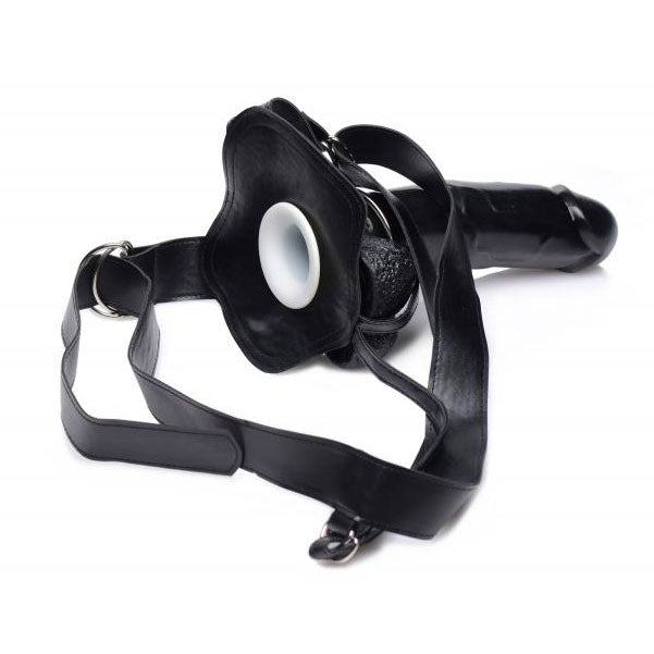 Master Seriers Infiltrator 2 Hollow Strap On Black 9 Inch Dildo – Explore Enhanced Intimacy | Discreet UK Shipping