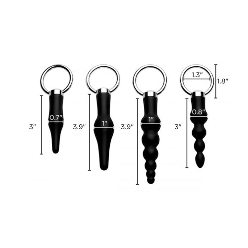 Master Series 4 Piece Silicone Anal Ringed Rimmer Set – Explore Enhanced Intimacy | Discreet UK Shipping