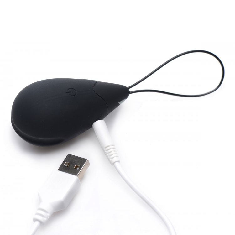 10X Silicone Vibrating Egg Black – product image for adult pleasure and intimacy