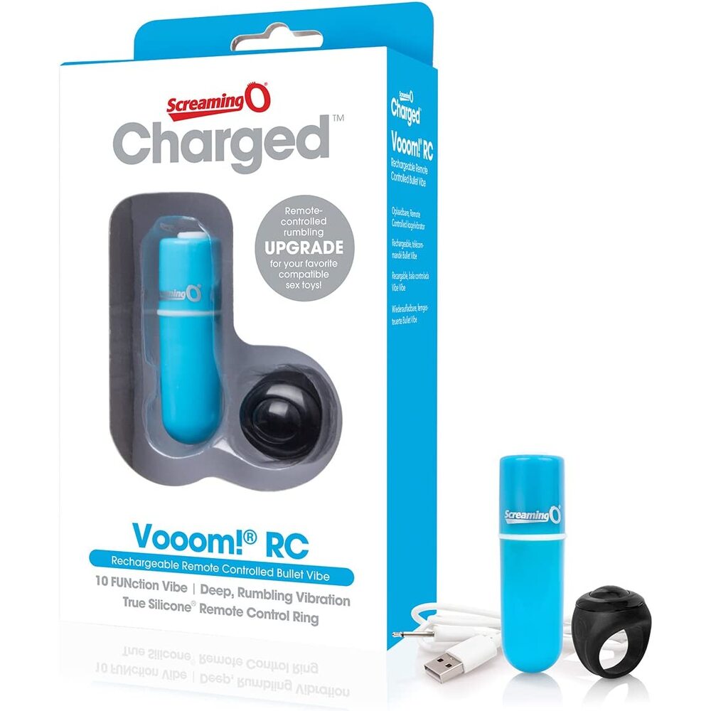 Screaming O Charged Vooom Remote Control Bullet Blue – Explore Enhanced Intimacy | Discreet UK Shipping