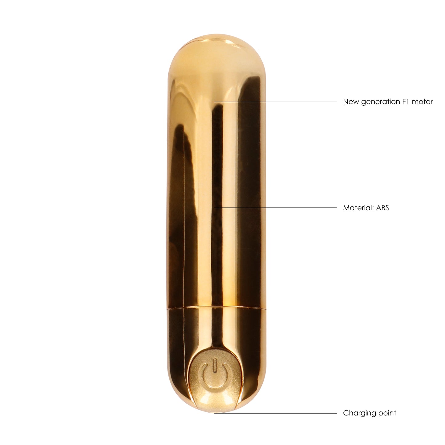 10 speed Rechargeable Bullet Gold – product image for adult pleasure and intimacy