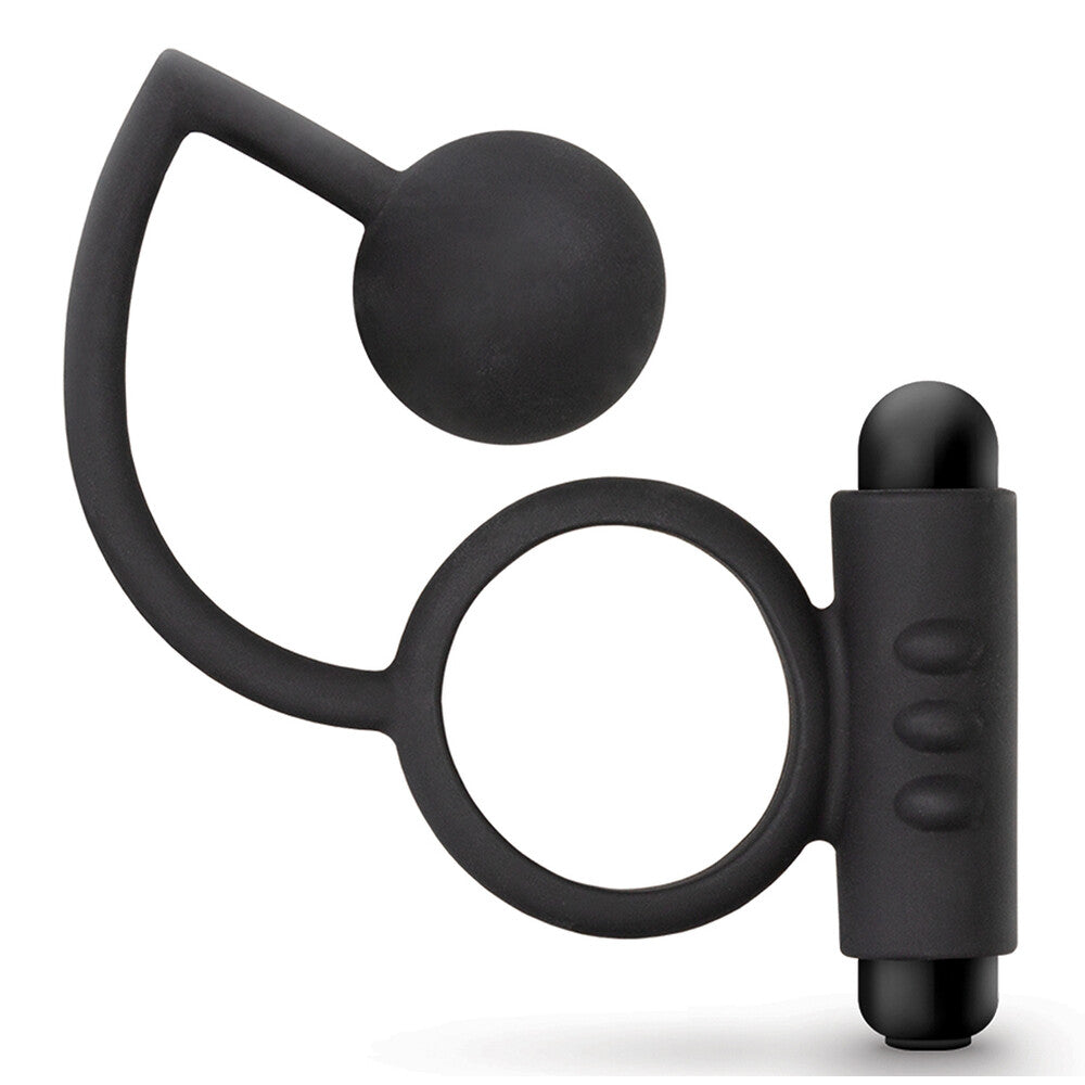Anal Adventures Platinum Ball With Vibrating Cock Ring – product image for adult pleasure and intimacy