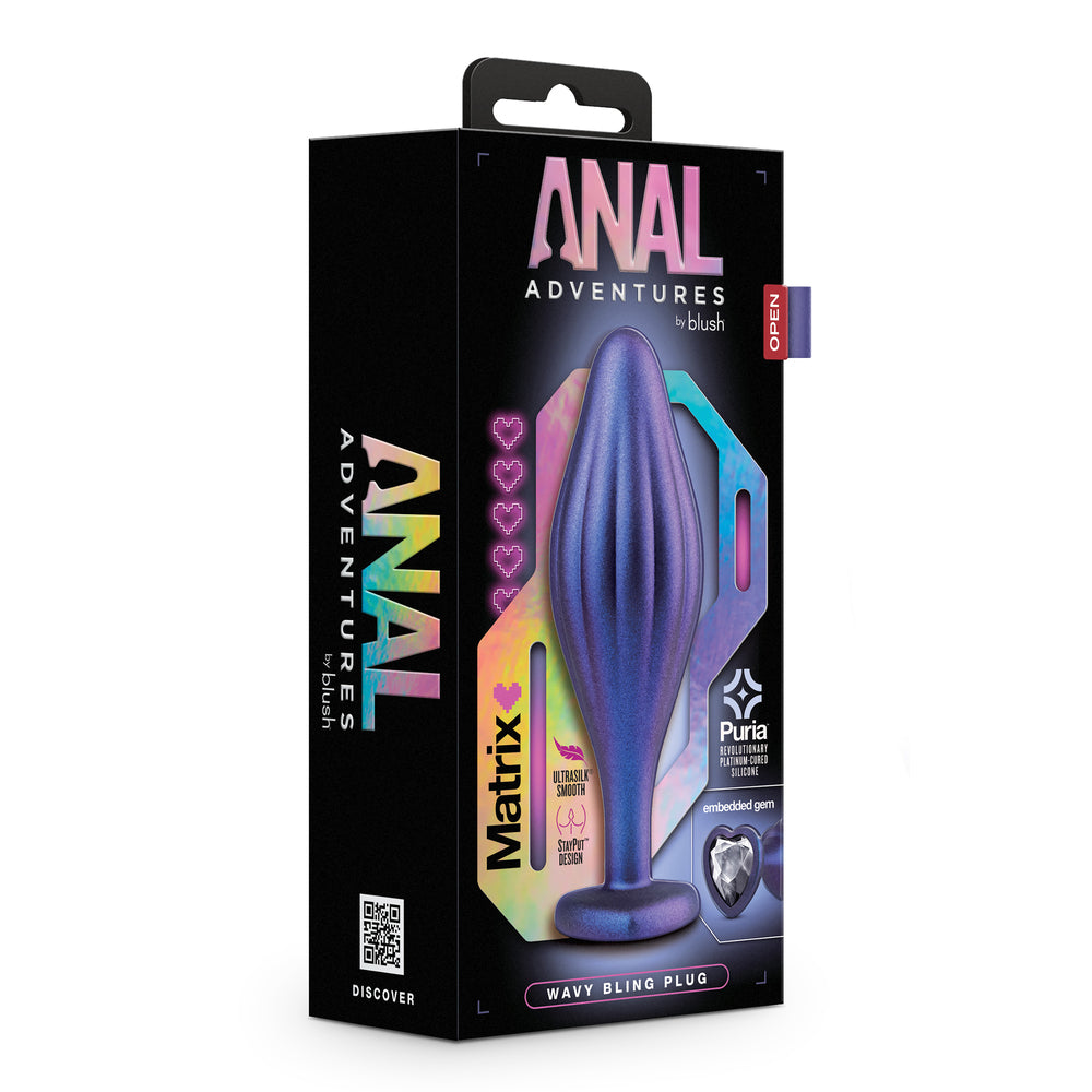 Anal Adventures Matrix Wavy Bling Butt Plug – Explore Enhanced Intimacy | Discreet UK Shipping