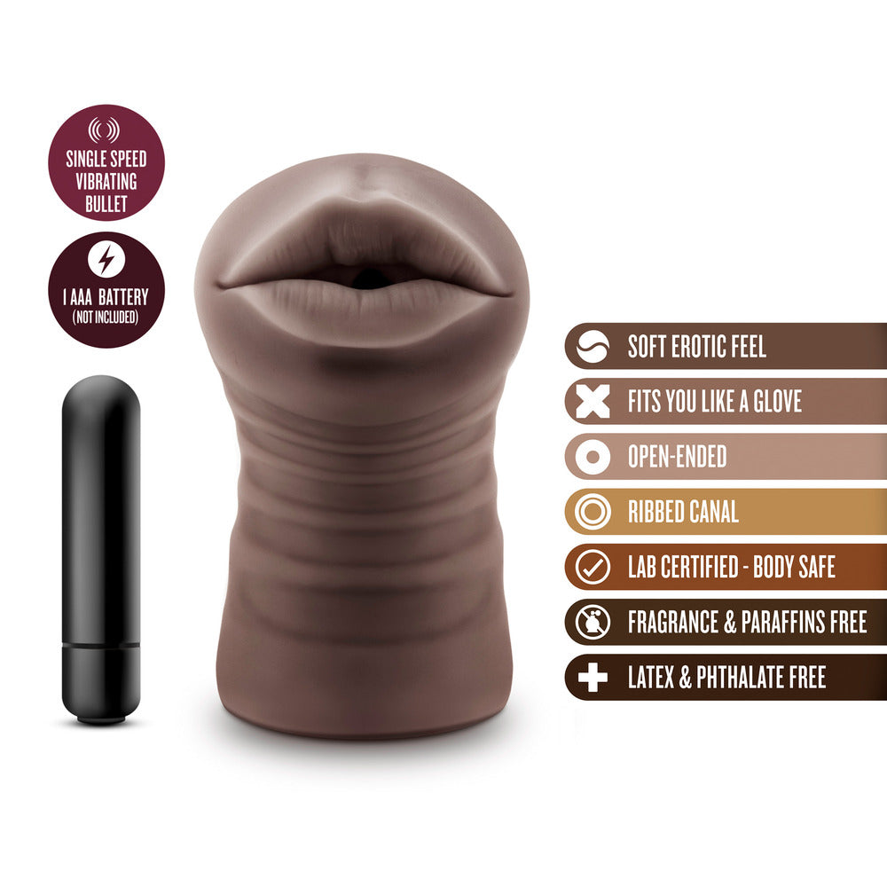 Hot Chocolate Heather Mouth Vibrating Masturbator – Explore Enhanced Intimacy | Discreet UK Shipping