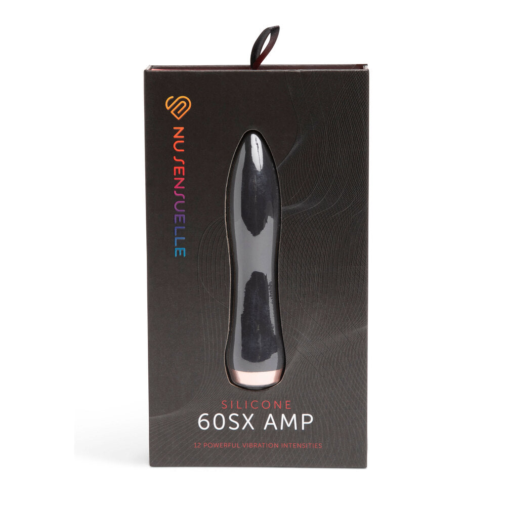 Nu Sensuelle Silicone 60SX AMP Bullet Black – Explore Enhanced Intimacy | Discreet UK Shipping
