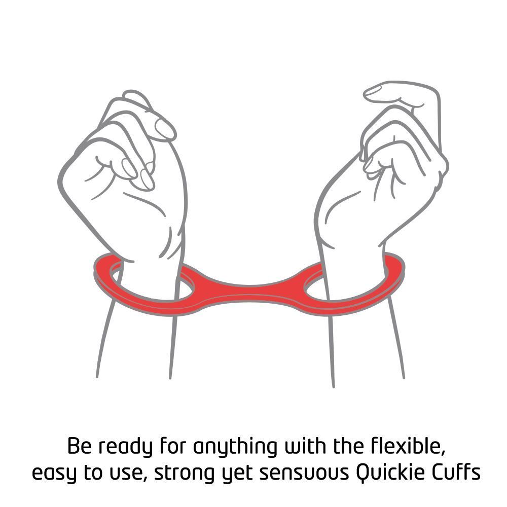 Quickie Cuffs Large Red Ankle Or Wrist Cuffs – Explore Enhanced Intimacy | Discreet UK Shipping