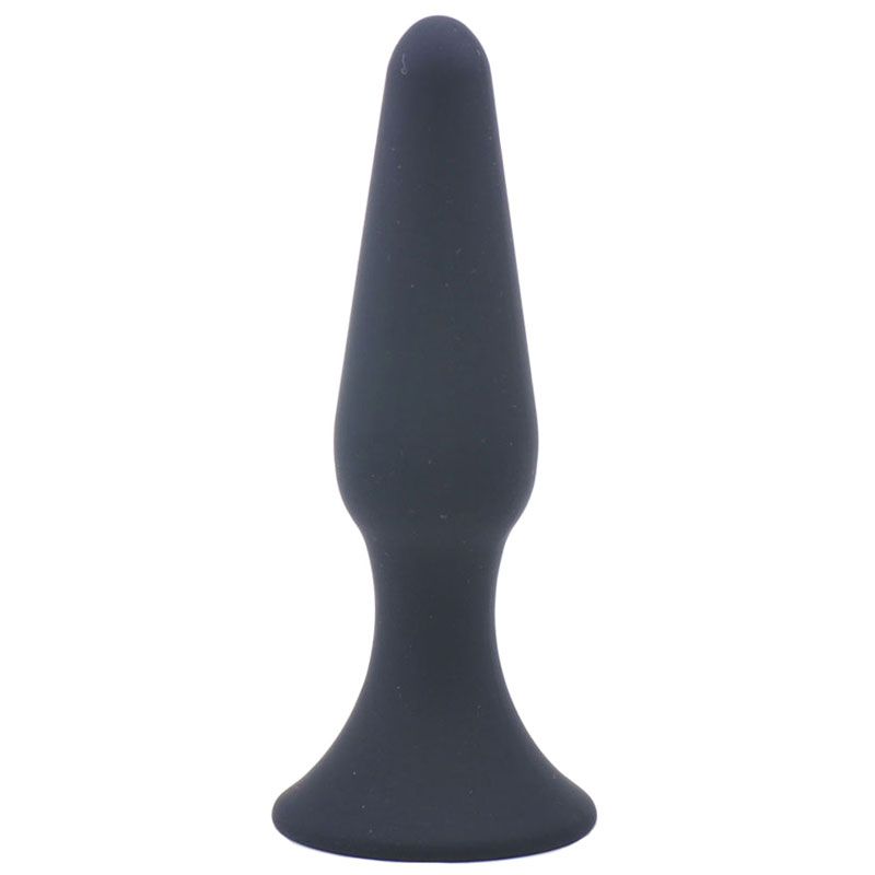 Medium Classic Black Silicone Butt Plug – product image for adult pleasure and intimacy