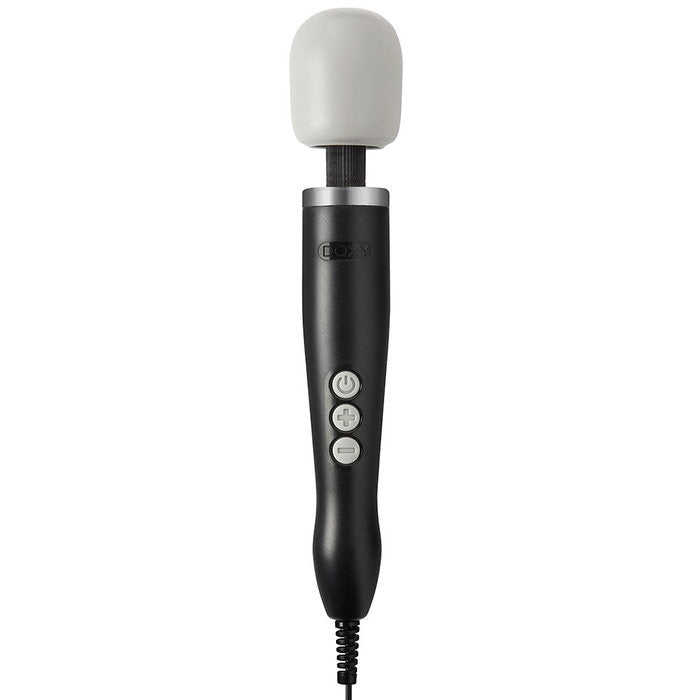 Doxy Wand Massager Black – ergonomic wand massager for full-body stimulation