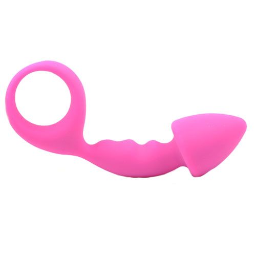 Pink Silicone Curved Comfort Butt Plug – Explore Enhanced Intimacy | Discreet UK Shipping
