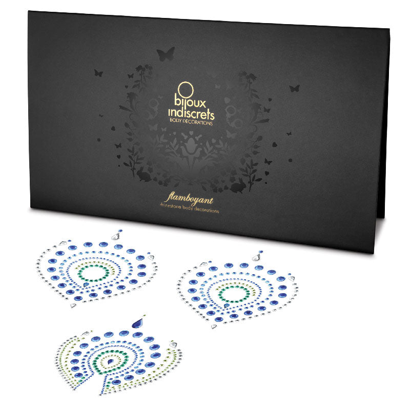 Bijoux Indscrets Flamboyant Body Jewelery Blue And Green – product image for adult pleasure and intimacy