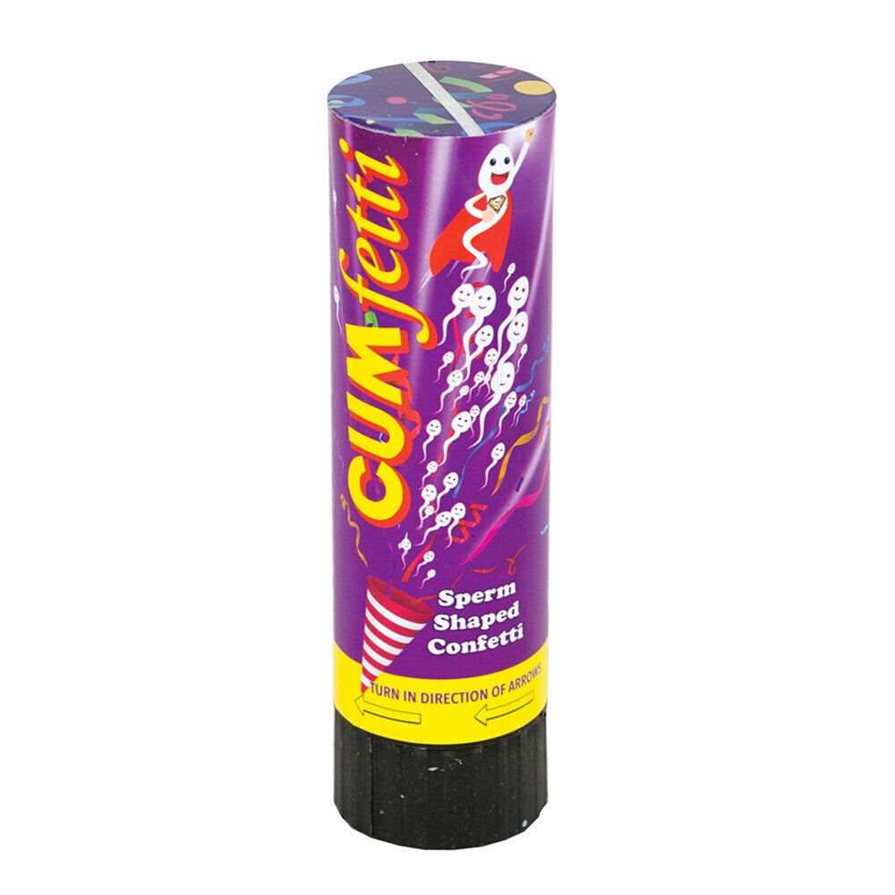 Cumfetti Sperm Shaped Confetti Party Popper – product image for adult pleasure and intimacy