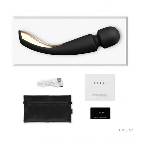 Lelo Smart Wand 2 Large Black – App-Controlled Wand Vibrator | Premium Wireless UK Toy