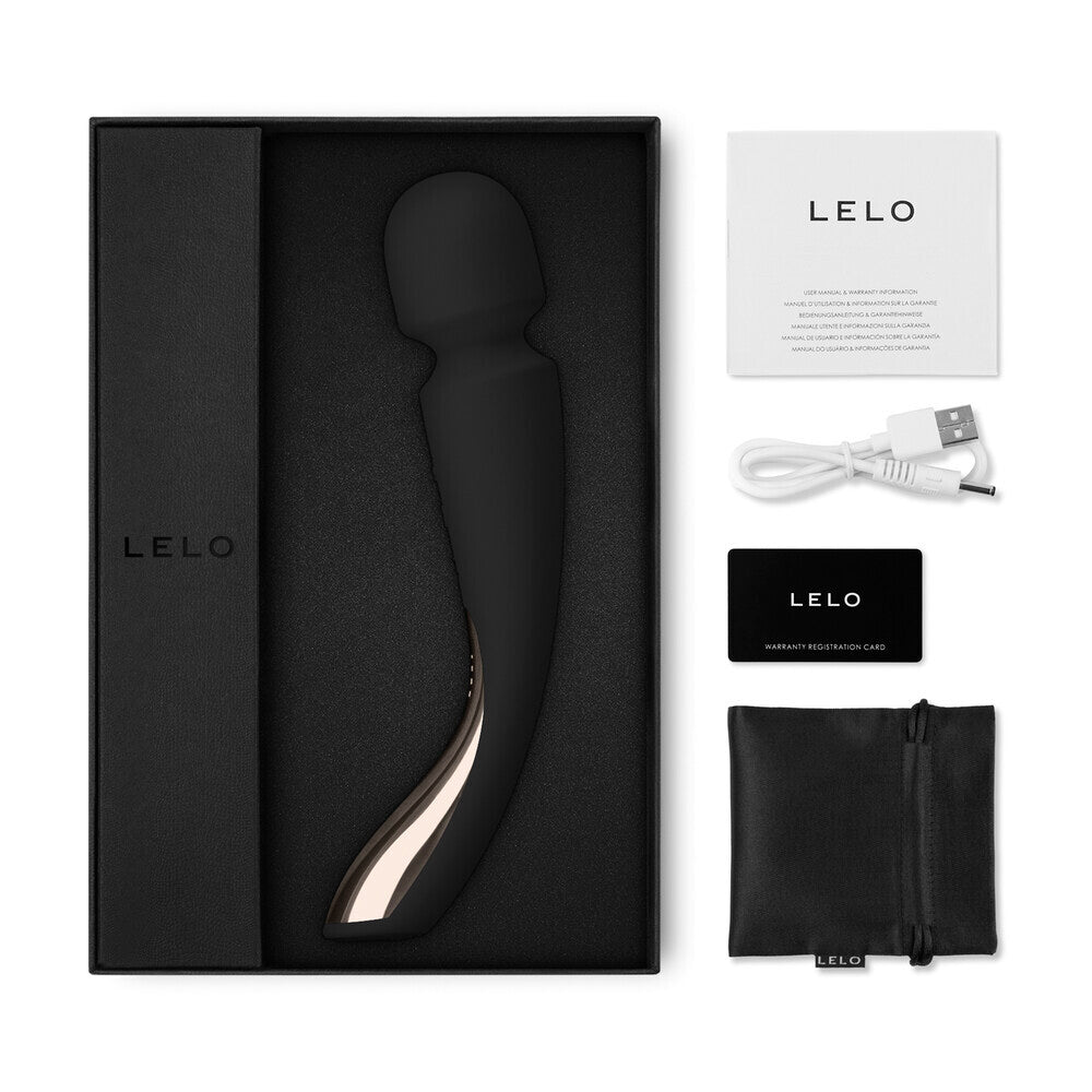 Lelo Smart Wand 2 Med Black – App-Controlled Wand Vibrator | Premium Wireless UK Toy