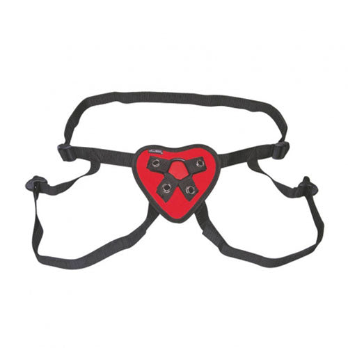 Lux Fetish Red Heart Strap On Harness – Explore Enhanced Intimacy | Discreet UK Shipping