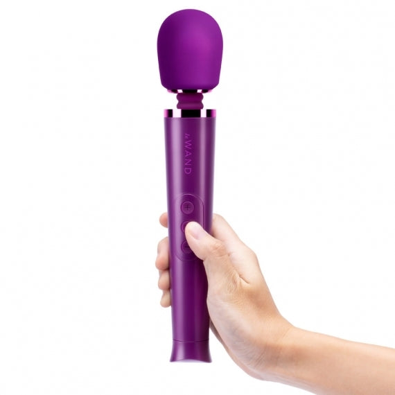 Le Wand Petite Rechargeable Vibrating Massager Dark Cherry – App-Controlled Wand Vibrator | Premium Wireless UK Toy