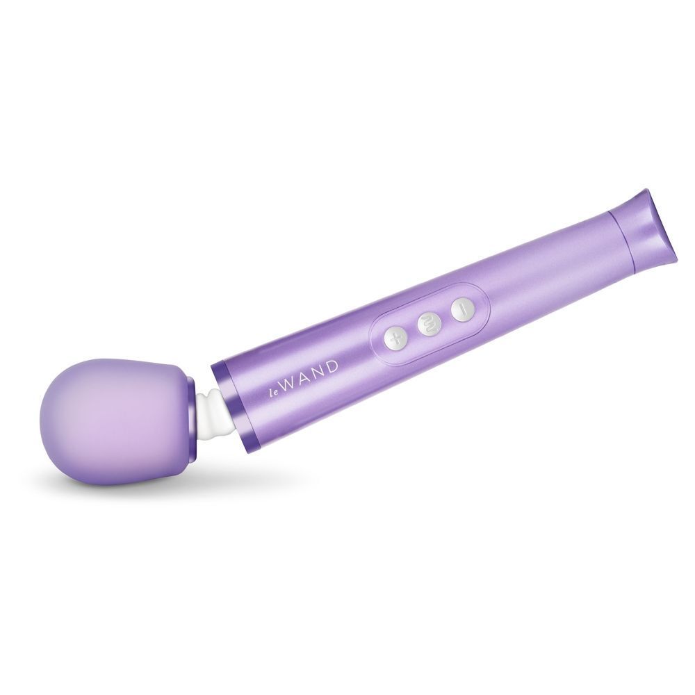 Le Wand Petite Rechargeable Vibrating Massager Violet – App-Controlled Wand Vibrator | Premium Wireless UK Toy