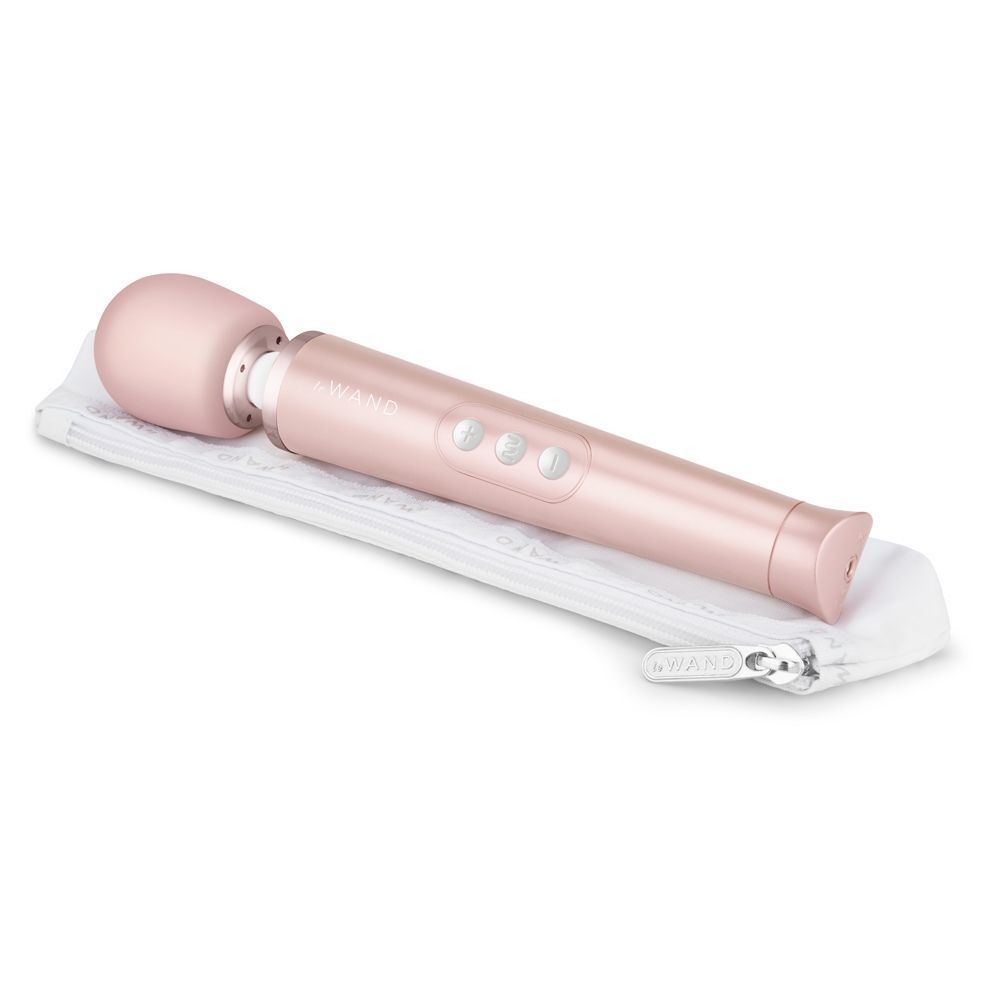 Le Wand Petite Gold Travel Rechargeable Wand – App-Controlled Wand Vibrator | Premium Wireless UK Toy