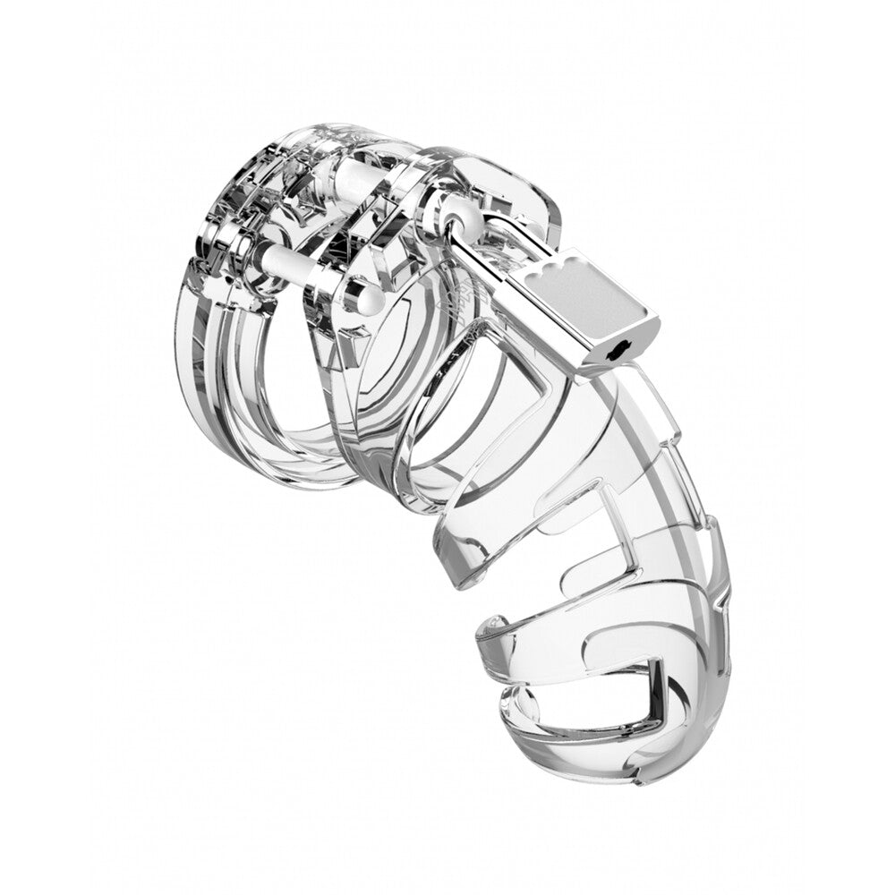 Man Cage 02 Male 3.5 Inch Clear Chastity Cage – product image for adult pleasure and intimacy