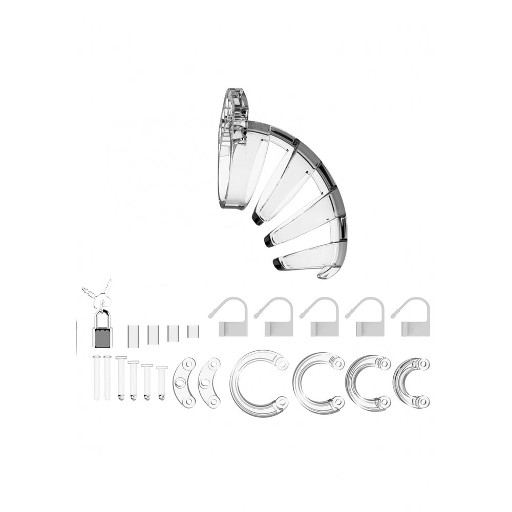 Man Cage 02 Male 3.5 Inch Clear Chastity Cage – Explore Enhanced Intimacy | Discreet UK Shipping