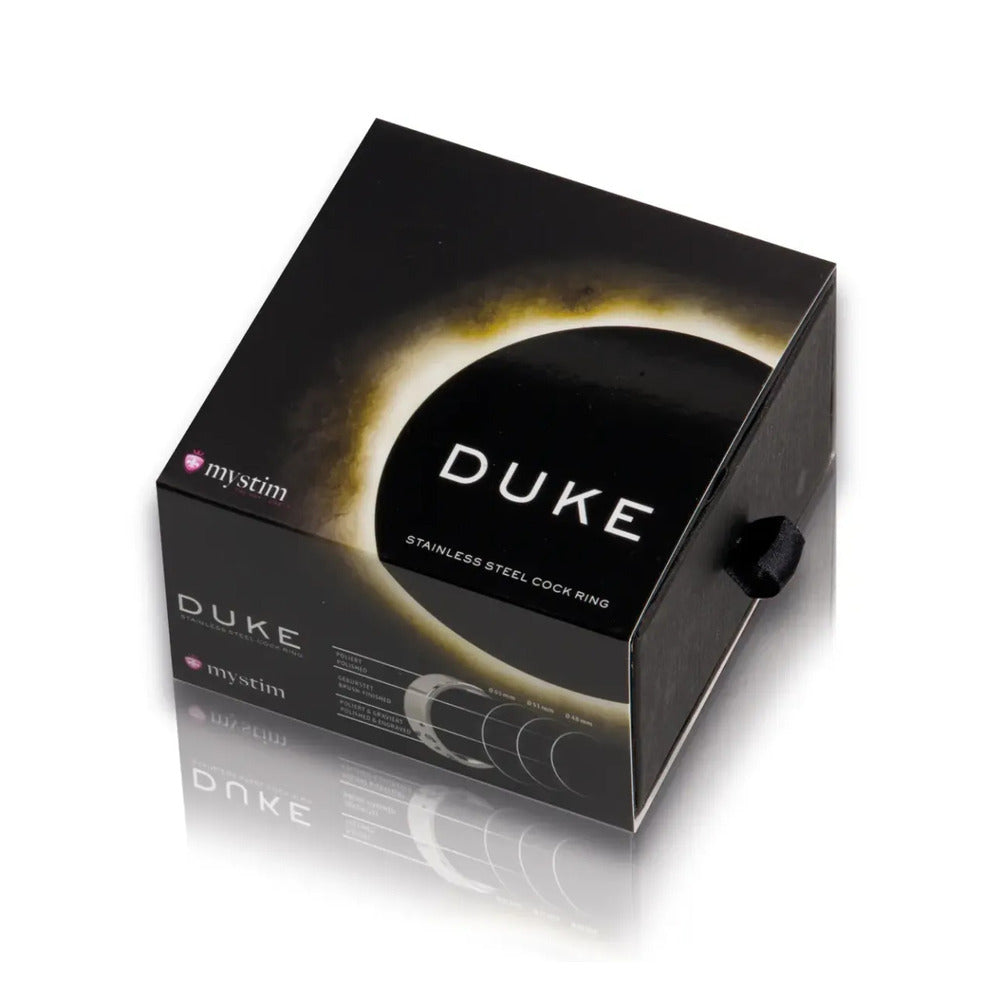 MyStim Duke Stainless Steel Polished Cock Ring – Explore Enhanced Intimacy | Discreet UK Shipping